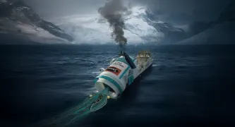 Bob Brown Foundation 'krill machine' swissekrills.org campaign graphic 